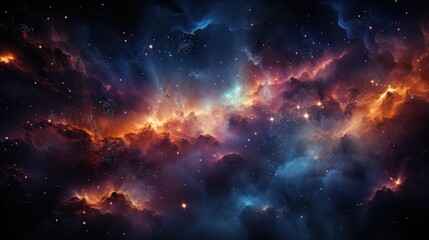 nebula and space - obrazy, fototapety, plakaty
