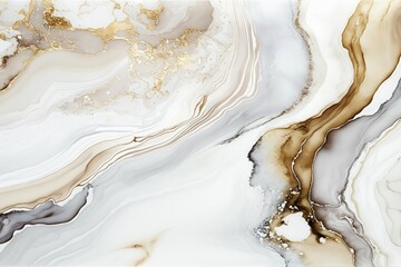 Natural White And Gold Marble Texture For Skin Tile Luxurious Background. Generative AI