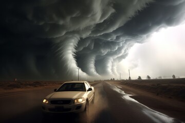 Obraz na płótnie Canvas extreme weather condition - tornado