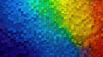 Background Fractal Art: An abstract fractal background consisting of complex, repeating patterns in bright rainbow colors