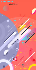 Abstract geometric background with colorful elements. Vector illustration. Eps 10.
