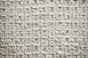 White knitting pattern background