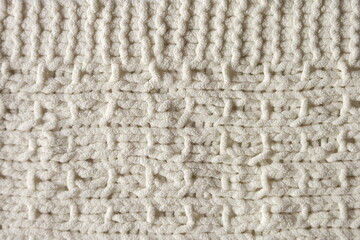White knitting pattern background