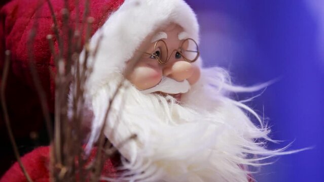 christmas decoration santa claus and ornaments Santa Claus doll