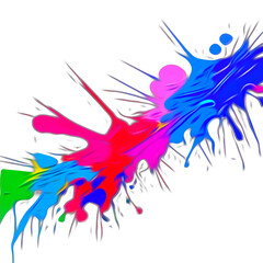 abstract colorful vector with splashes