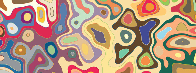 Paper cut topography background. Colorful papercut and multilayer cutout geometric pattern on the vector. Curved layers and shadow design.