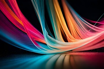 abstract colorful wave background generated Ai.