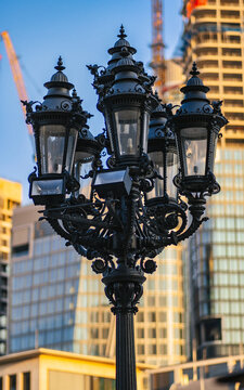 street lamp at Opernplatz in Frankfurt City