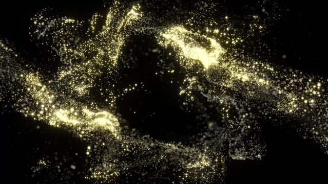 Luxury Gold Streaks Particles Titles
