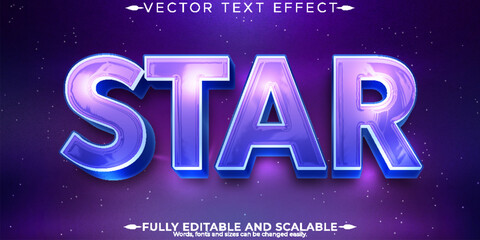 Star text effect, editable space and galaxy text style © QuillArtistry