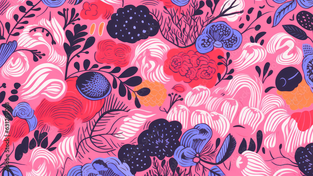 Poster seamless pattern with hand drawn abstract shapes. vector illustration.