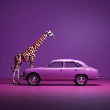 purple car clipart