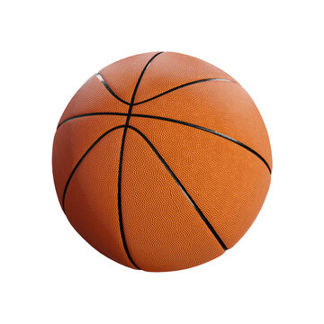 Orange basketball ball isolated. 3d render