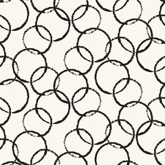Vector charcoal black circles white repeat pattern