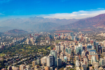 Fototapeta na wymiar view of the city Santiago in Chile