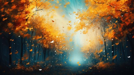 Obraz na płótnie Canvas Abstract autumn background. Generative AI