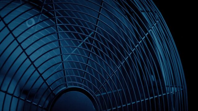 Large Fan Running In The Dark