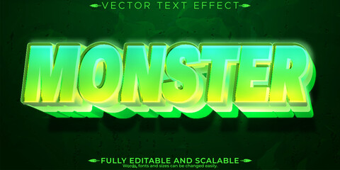 Monster text effect, editable devil and spooky text style