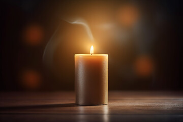 Fototapeta na wymiar candle in the darkness