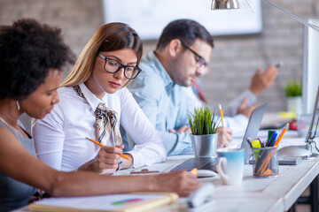 Business team at office meeting