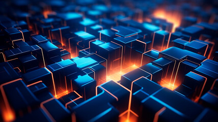 Fototapeta premium abstract technology background. Generative AI