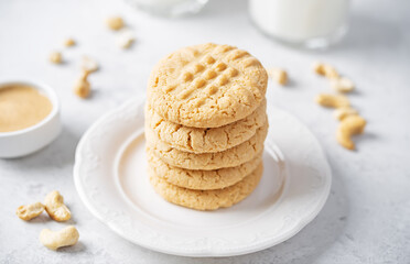 Cashew sweet cookies on a background