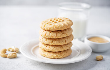 Cashew sweet cookies on a background