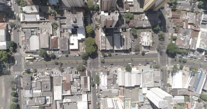 Londrina aerial view Drone 4k Plongée zenital Flat style for better post-production