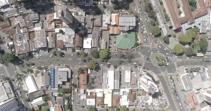 Londrina aerial view Drone 4k Plongée zenital Flat style for better post-production