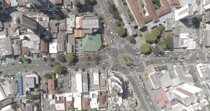 Londrina aerial view Drone 4k Plongée zenital Avenida Higien&oacute;polis Flat style for better post-production