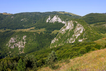 Summer landscape of Apuseni Mountains, Occidental Carpathians, near Dumesti village, Romania, Europe	
