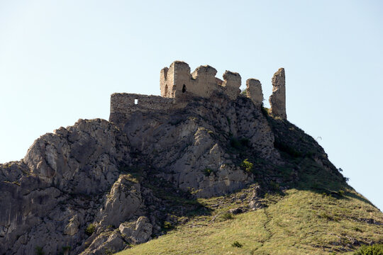 Image of Coltesti fortress built in 13th century on a rocky height in Transylvania Romania, Europe