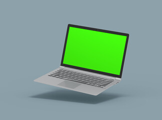 Customizable mockup of a laptop with changeable screen design for UI/UX Product Showcase.3D Render