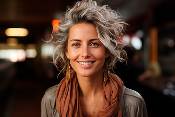 Fototapeta premium beautiful young woman smiling,ai generative
