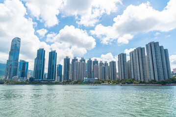 Fototapeta na wymiar 香港のマンション群