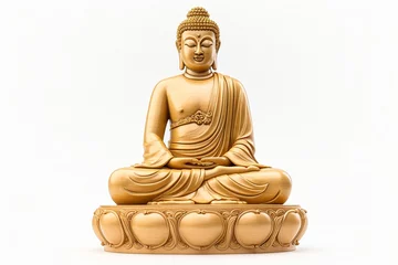 Fototapeten statuette of buddha isolated on white background © Fotograf