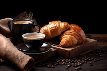 coffee and croissant