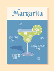 Margarita intgredients vector concept