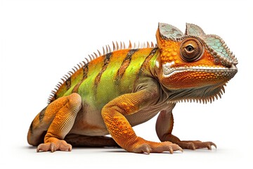 Naklejka premium chameleon isolated on white background.