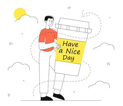 Have nice day line vector