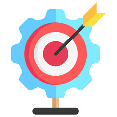 target icon often used in design, websites, or applications, banner, flyer to convey specific concepts related to project management.