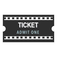 Black and white ticket