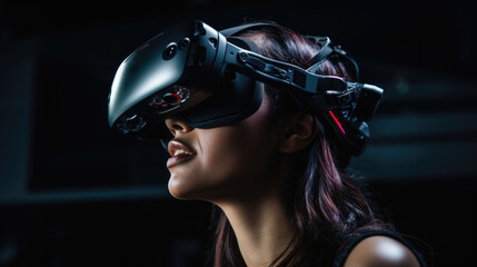 An advanced AR headset with builtin projectors broadcasting an alternate universe while the...