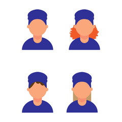 Fototapeta premium four doctor icons, two male and two female doctors