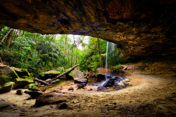 Obraz na płótnie Canvas Horseshoe Falls, Hazelbrook, New South Wales, Australia