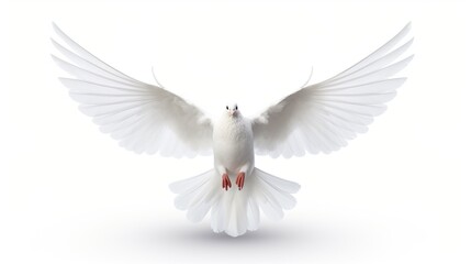 dove isolated on white background freedom concept life