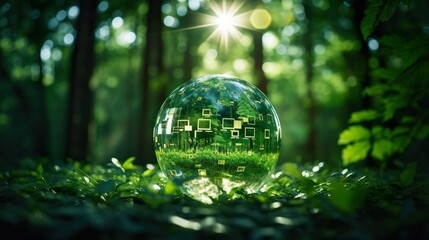 Carbon Neutral and ESG Concepts. Carbon Emission, Clean Energy. Balancing between a Green leaf and CO2.