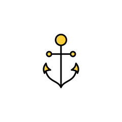 Anchor icon vector for web and mobile app. Anchor sign and symbol. Anchor marine icon.