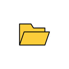 Folder icon vector for web and mobile app. folder sign and symbol