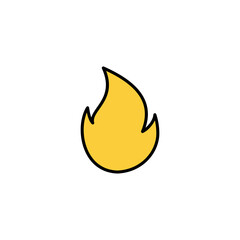 Fire icon vector for web and mobile app. fire sign and symbol
